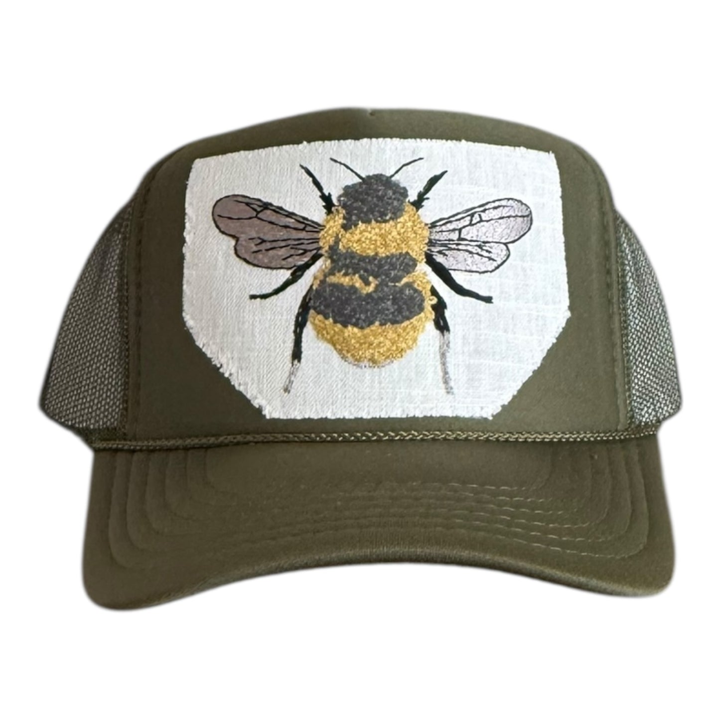 Textile Trucker Hat - Olive Green