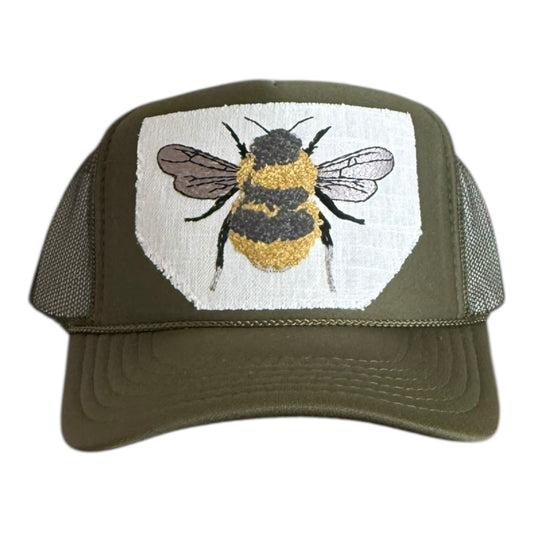 Textile Trucker Hat - Olive Green