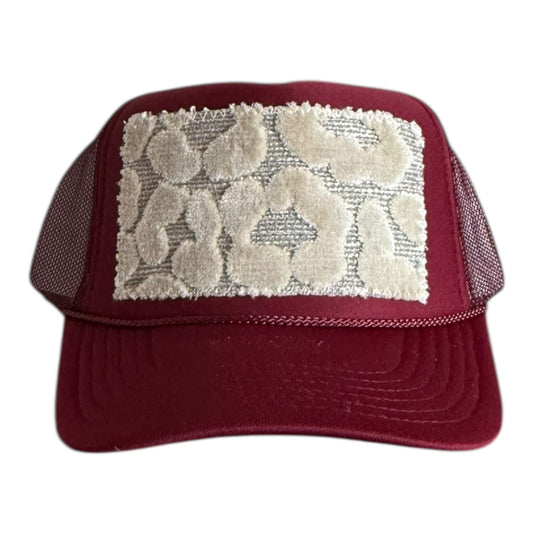 Textile Trucker Hat - Maroon