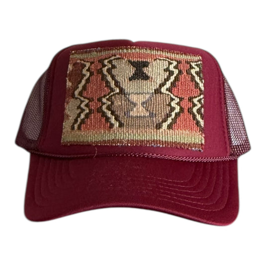 Kilim Trucker Hat - Maroon