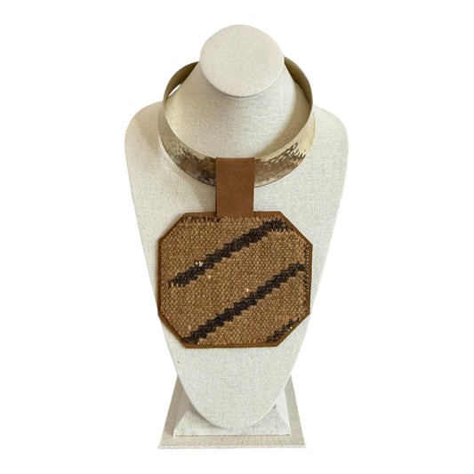 Kilim Pendant - Chunky Gold Choker