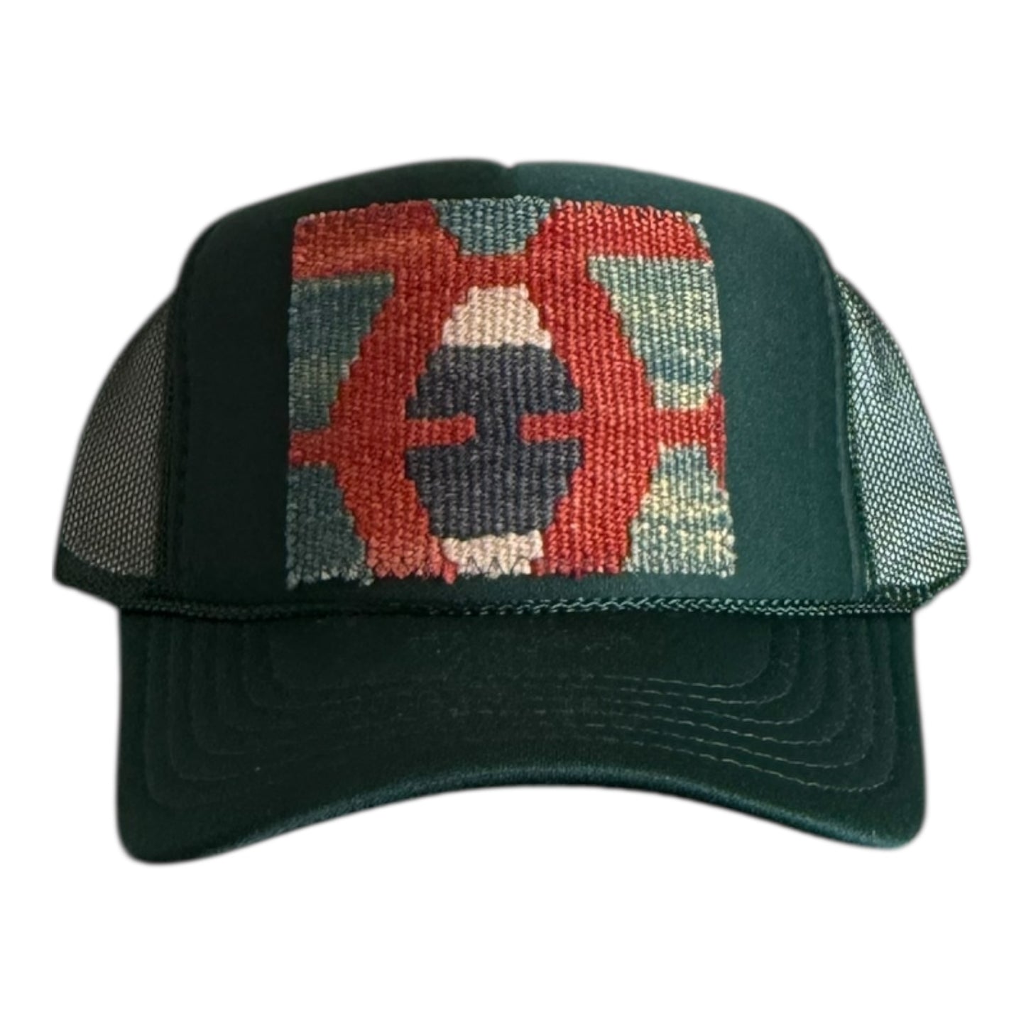 Kilim Trucker Hat - Hunter Green