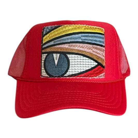 Textile Trucker Hat - Red