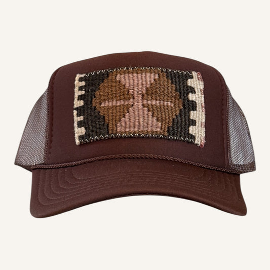 Kilim Trucker Hat- Brown