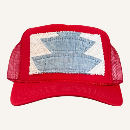 Textile Trucker Hat - Red