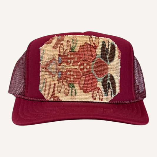 Kilim Trucker Hat- Maroon