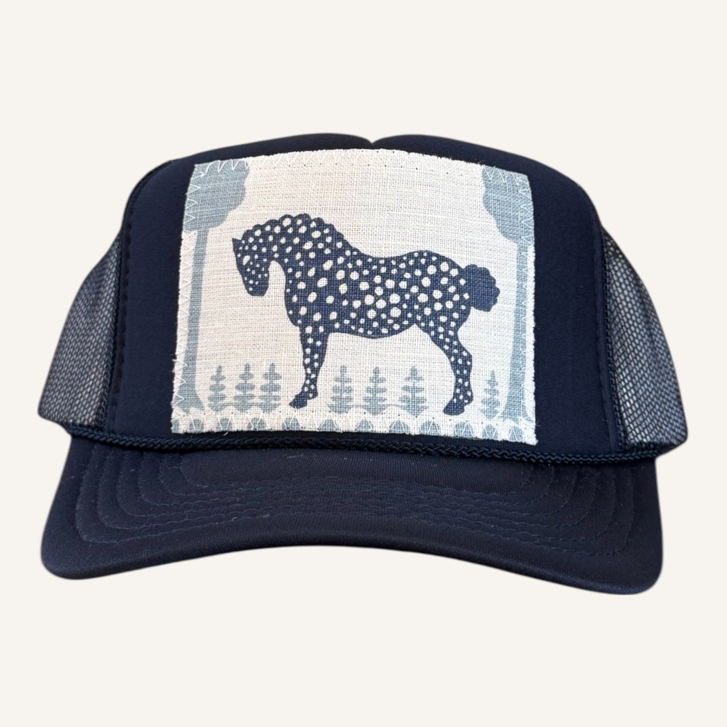 Textile Trucker Hat- Navy