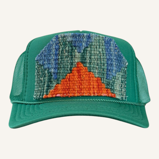 Kilim Trucker Hat- Kelly Green