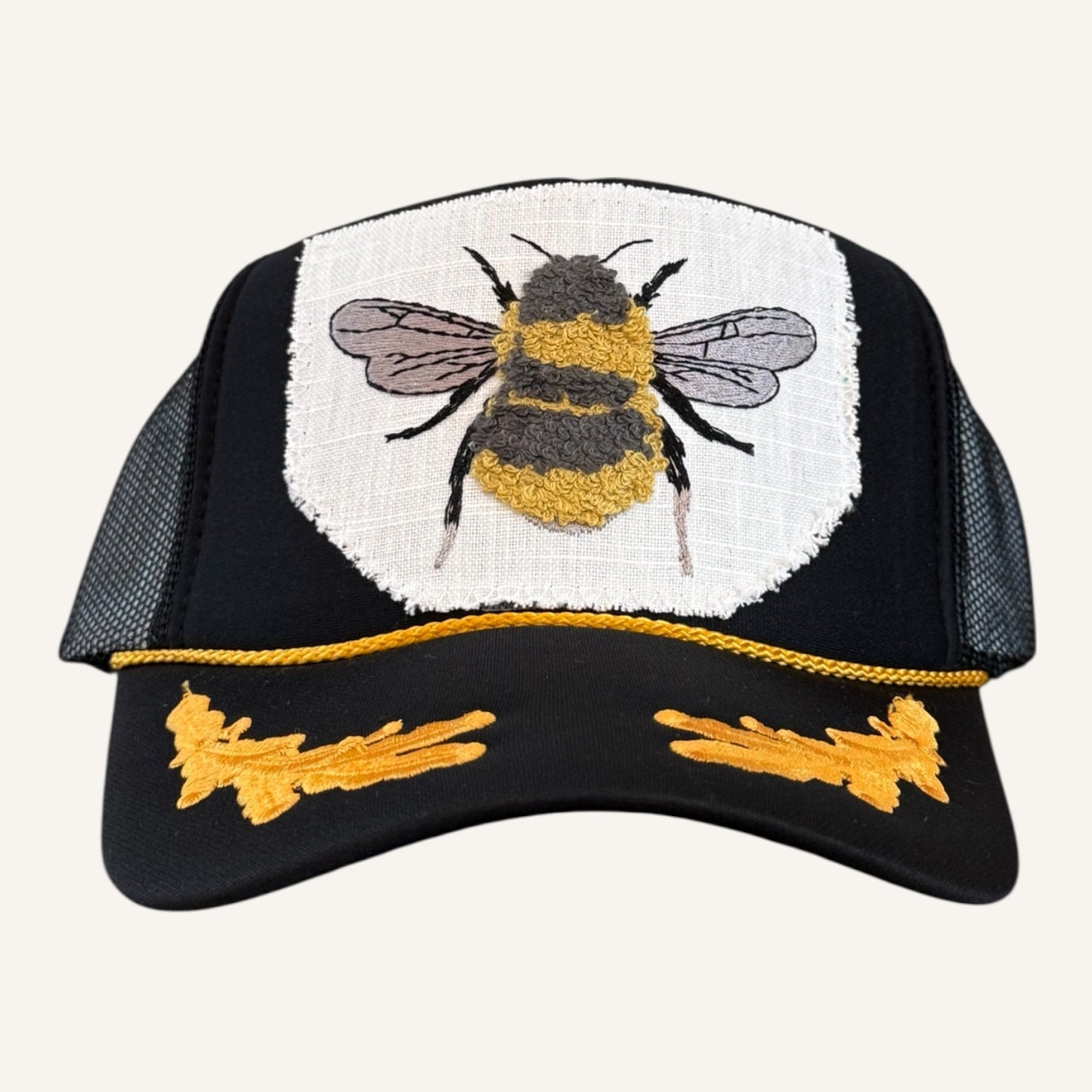 Textile Trucker Hat- Black