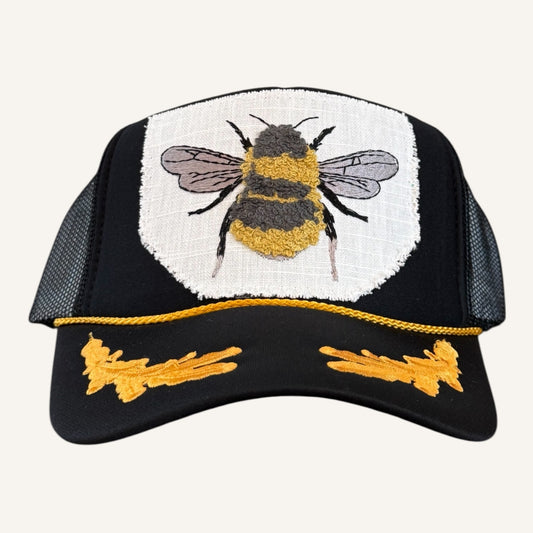 Textile Trucker Hat- Black