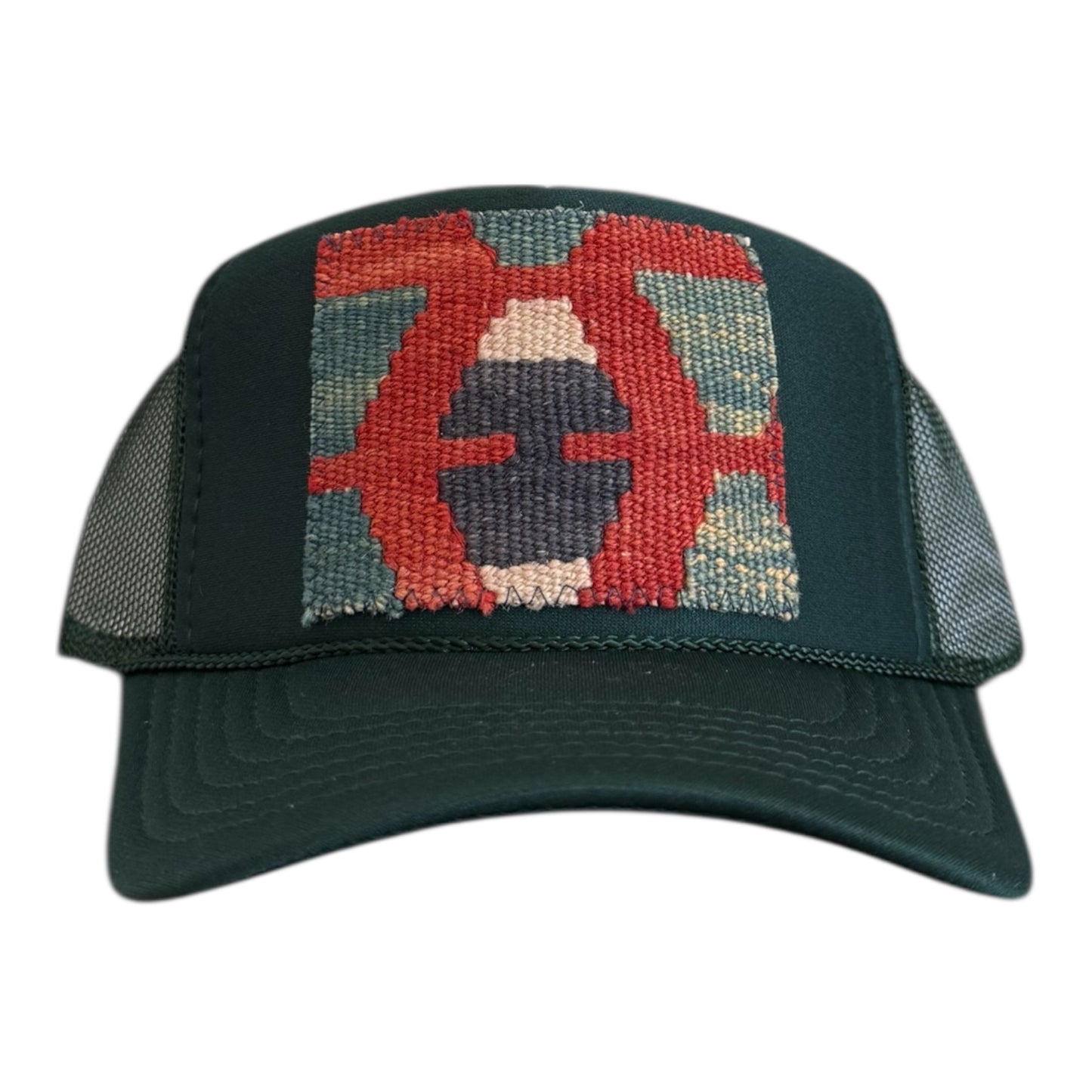 Kilim Trucker Hat - Hunter Green