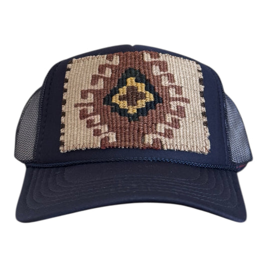 Kilim Trucker Hat- Navy