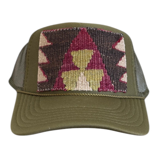 Kilim Trucker Hat- Olive