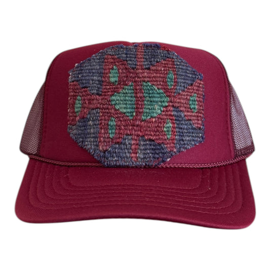 Kilim Trucker Hat- Maroon
