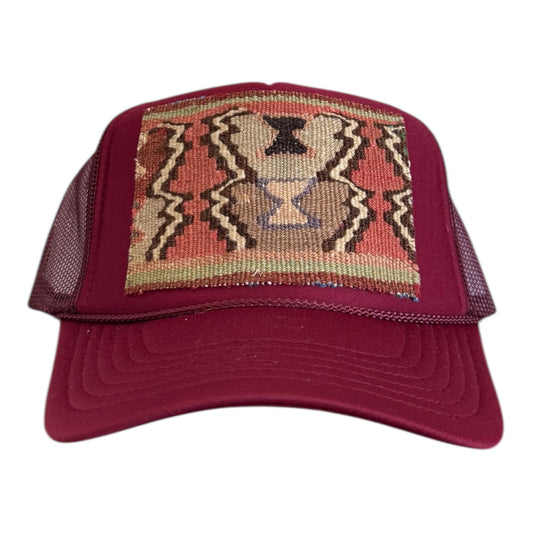 Kilim Trucker Hat- Maroon