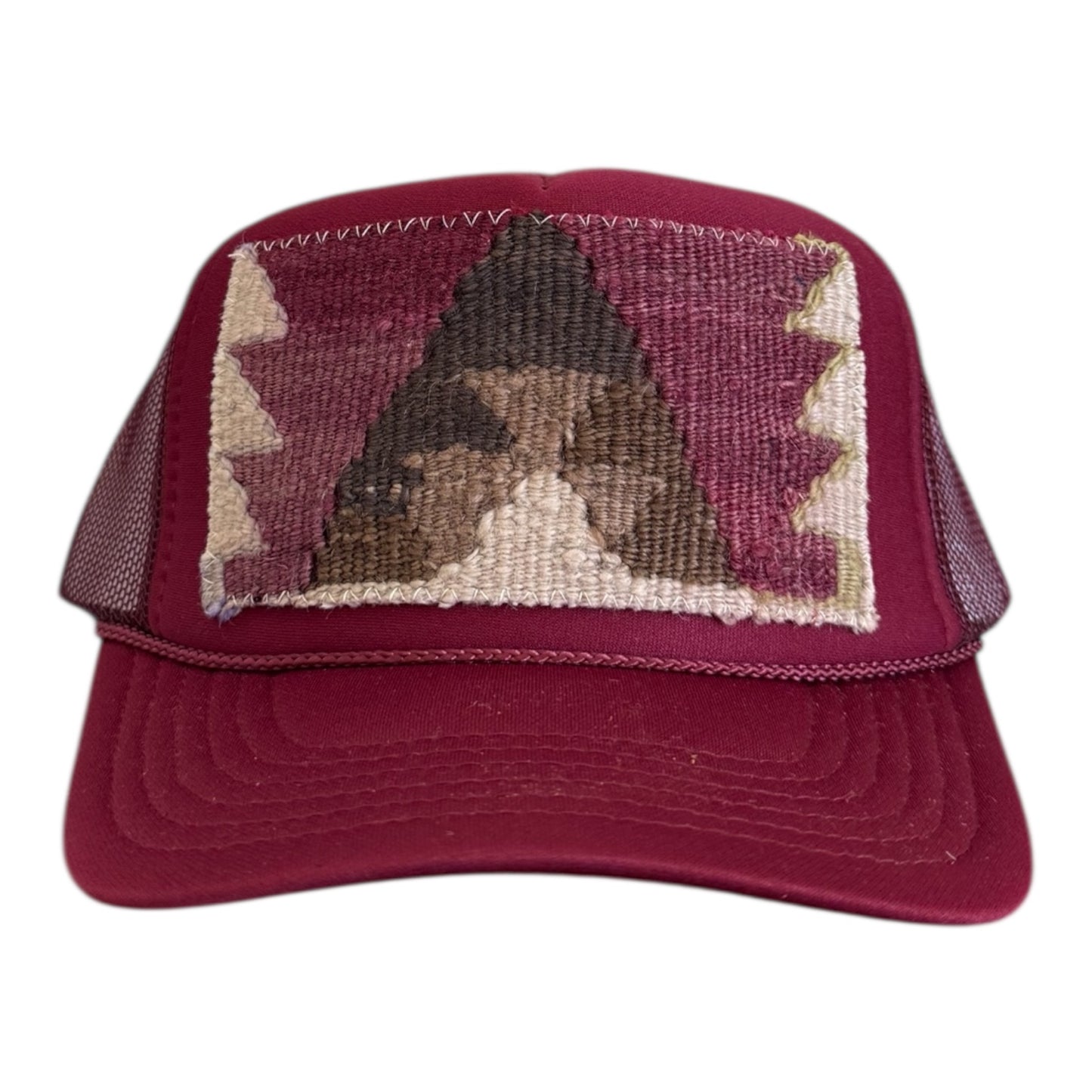 Kilim Trucker Hat- Maroon