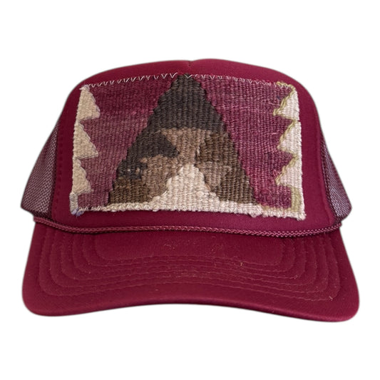 Kilim Trucker Hat- Maroon